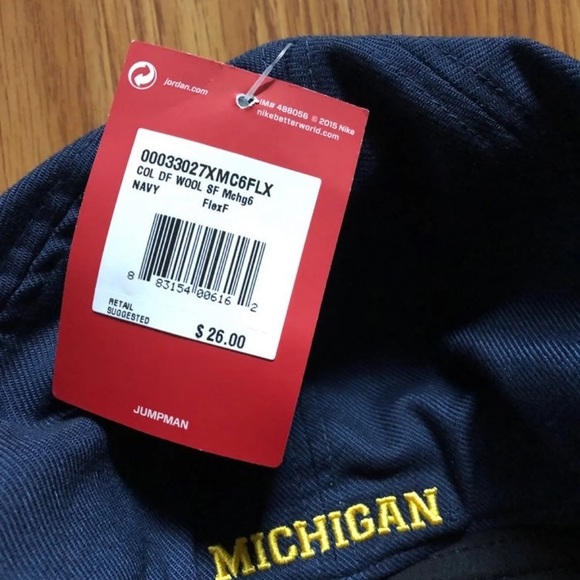 [Jordan] Michigan Dri-Fit Flex Fit Hat - Picture 4 of 4